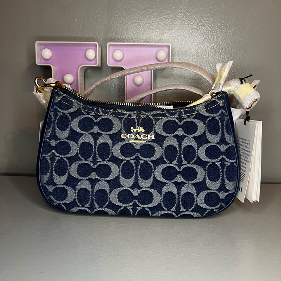 Coach Teri Mini Crossbody Bag In Signature Denim - Picture 7 of 13